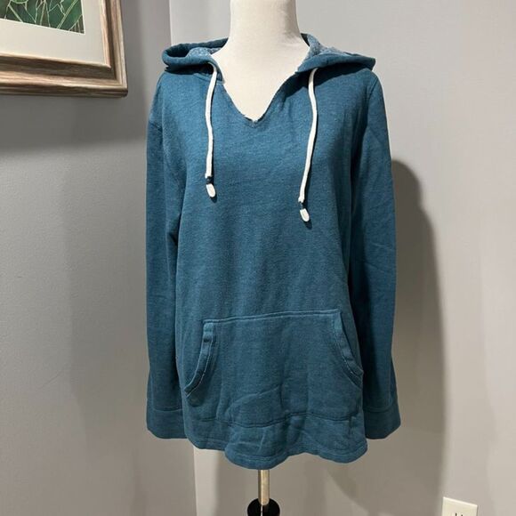 So Brand Teal Blue Lightweight Front Pocket Pullover Hoodie Sweatshirt Size XL - Picture 2 of 8